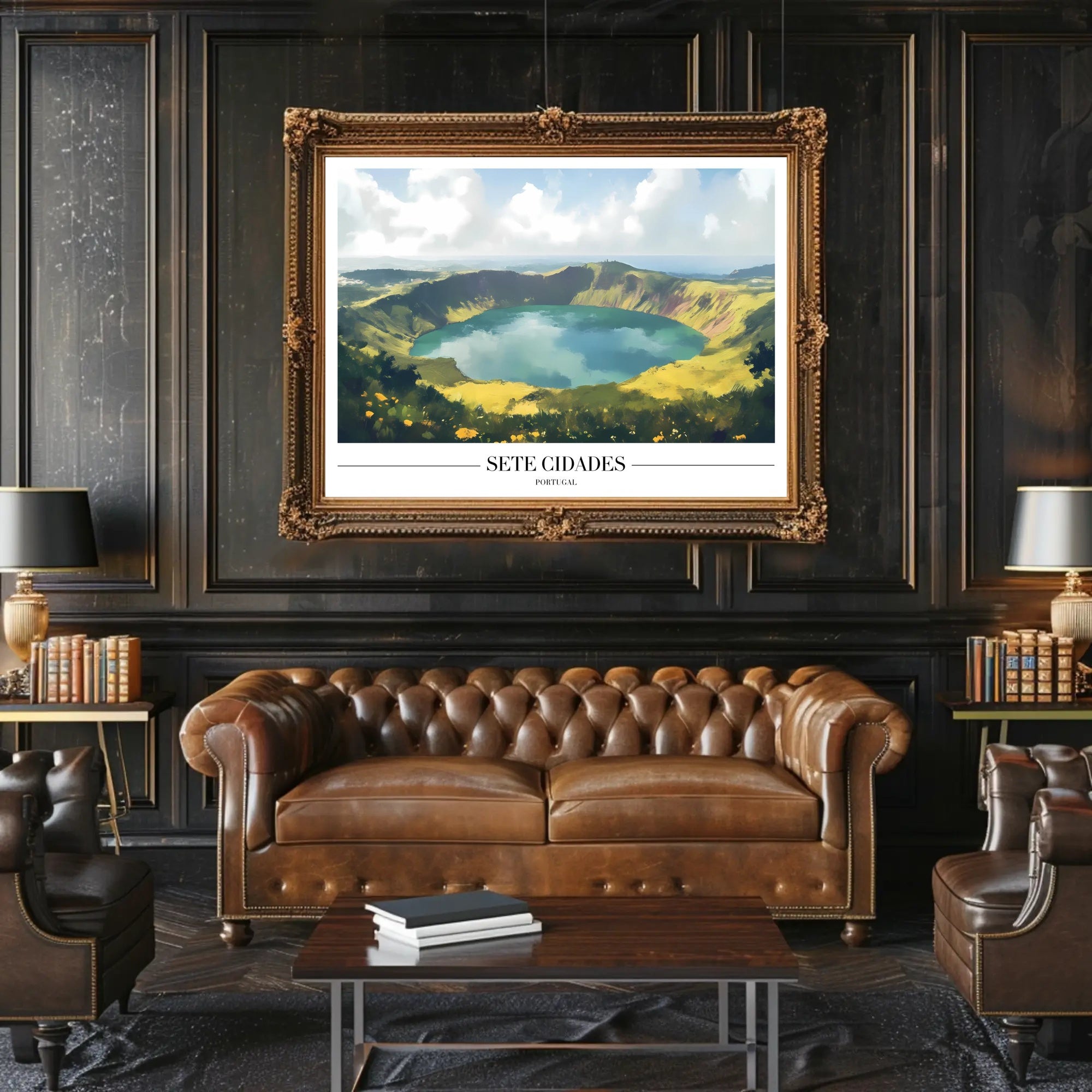 Sete Cidades Tranquil Landscape Travel Poster