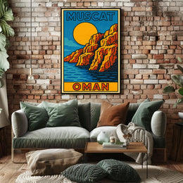 Muscat, Oman Scenic Travel Poster