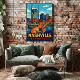 Nashville Pop Art Poster