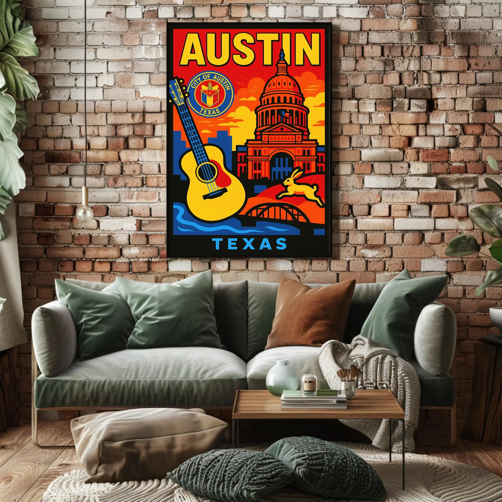 Vibrant Austin, Texas Poster PosterGoat