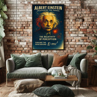 Albert Einstein Vintage Physics Inspiration Poster