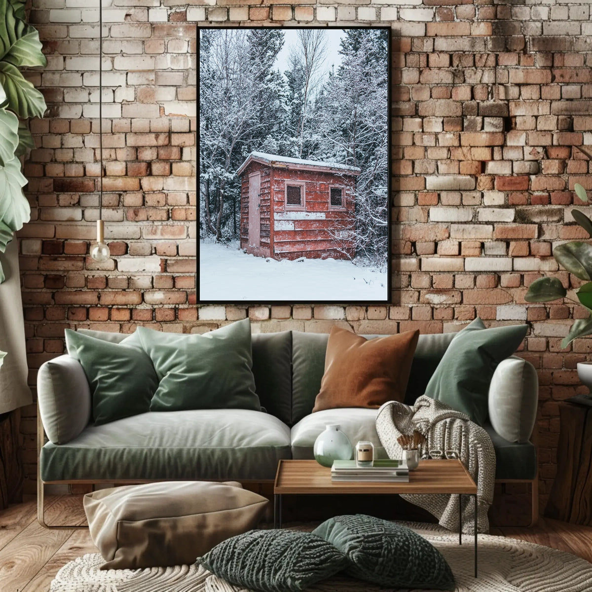 Winter Cabin In The Woods Poster