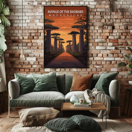 Avenue of the Baobabs Madagascar Poster
