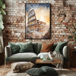 Colosseum Ancient Rome Travel Artwork Travel Poster