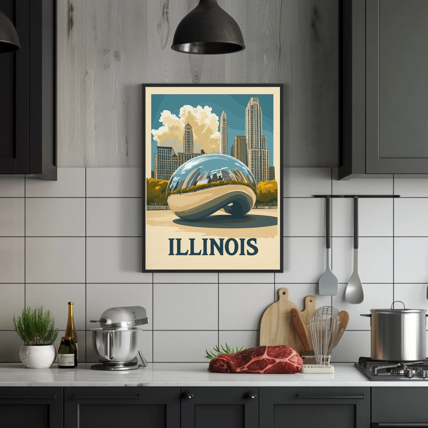 Illinois Vintage Poster