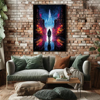 Neon Cityscape Poster