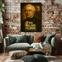 Millard Fillmore Presidential Poster Vintage Analog Film Aesthetic Wall Art History Portrait Print