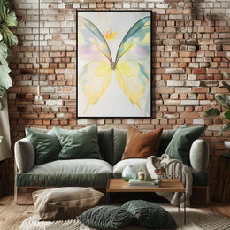 Ethereal Butterfly Wall Art Print Pastel Decor