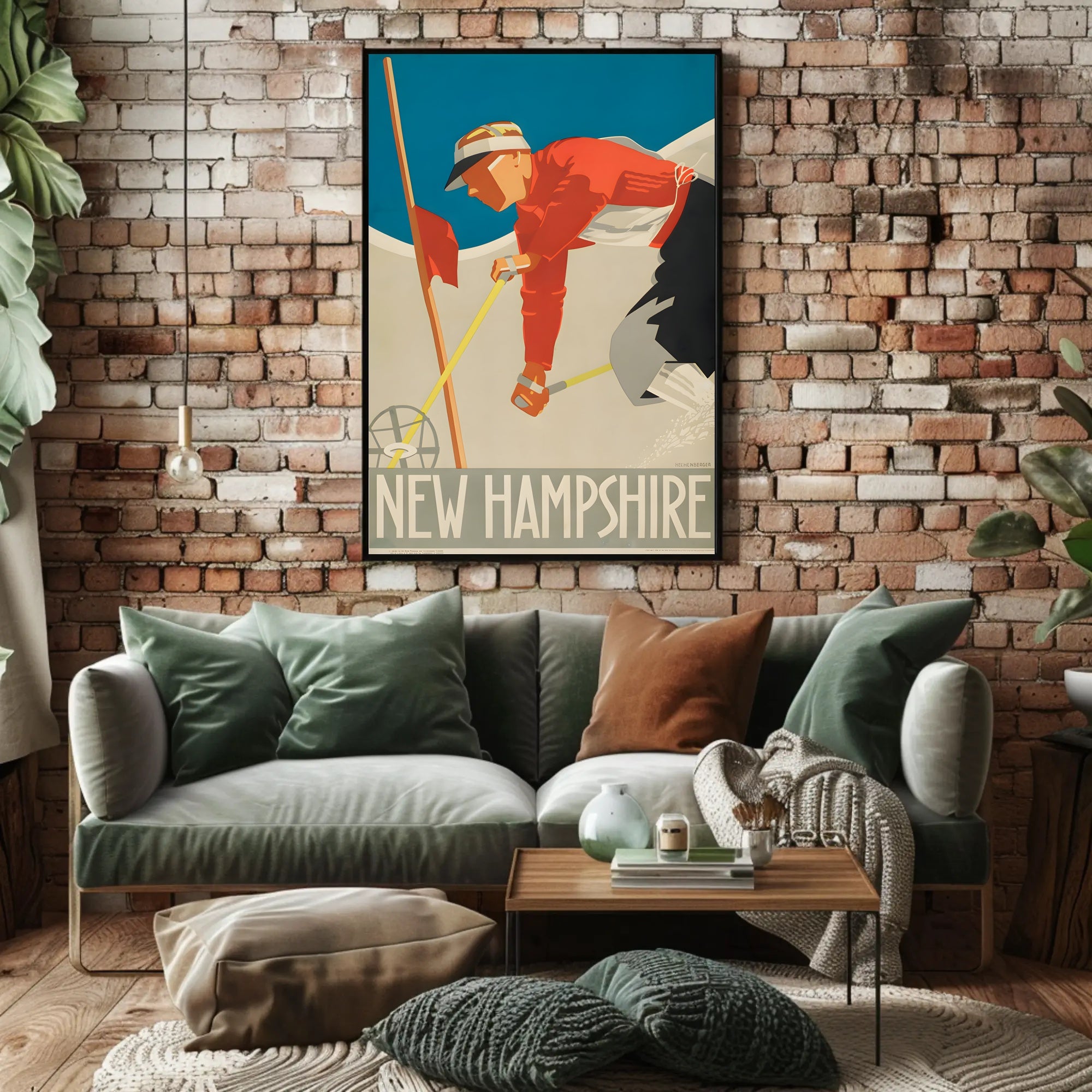 New Hampshire Ski Adventure Vintage Sports Poster PosterGoat