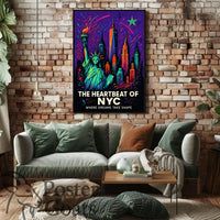 New York Ambition: Vibrant Urban Cityscape Poster