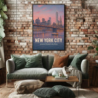 New York City Pastel-Hued Skyline Poster