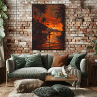 Tropical Sunset Serenity Poster