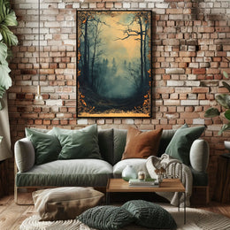 Mysterious Woodland Scene: Atmospheric National Park Poster