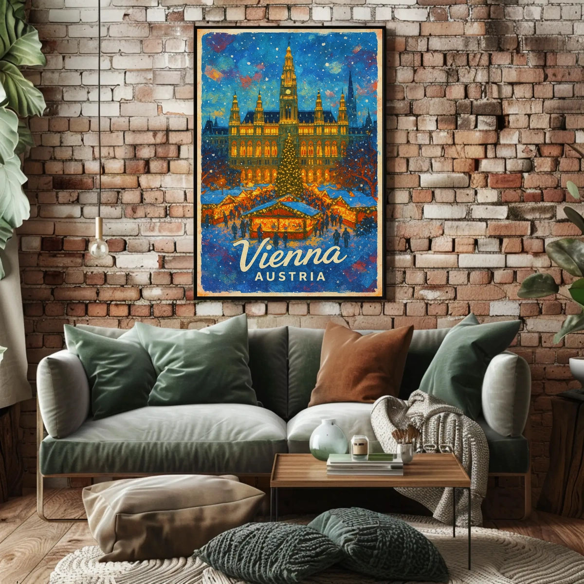 Vienna Winter Wonderland Timeless Cityscape Artistic Decor Enthusiasts Vintage Urban Poster
