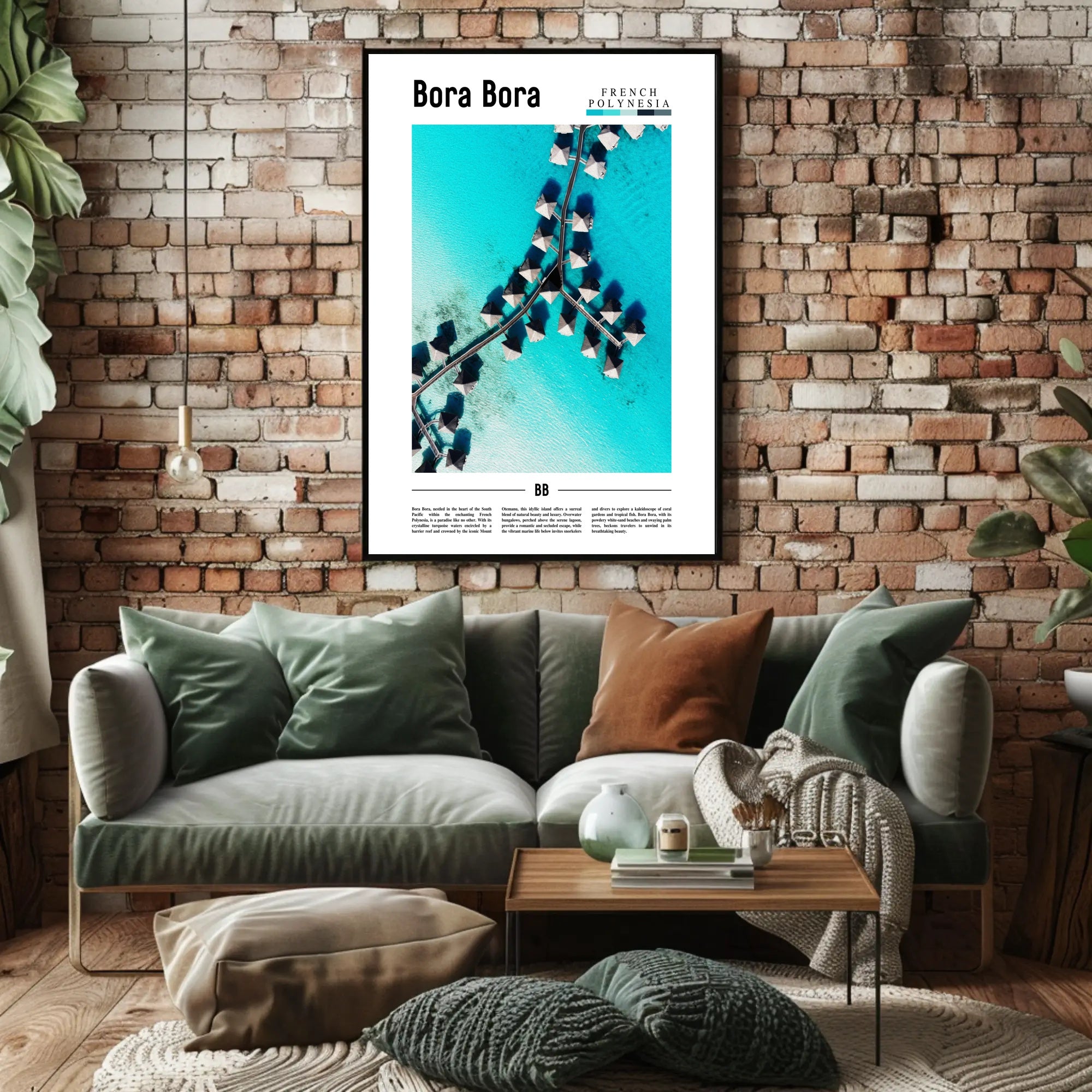 Bora Bora Overwater Paradise Travel Poster PosterGoat
