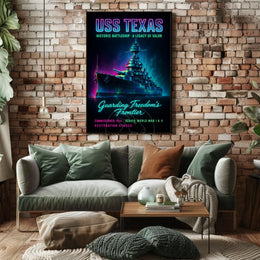 USS Texas Battleship Valor Historical or Presidential Poster