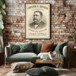 Chester A Arthur 21st President Sketch Poster Art Print PosterGoat