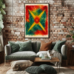 Vibrant Abstract Starburst Poster