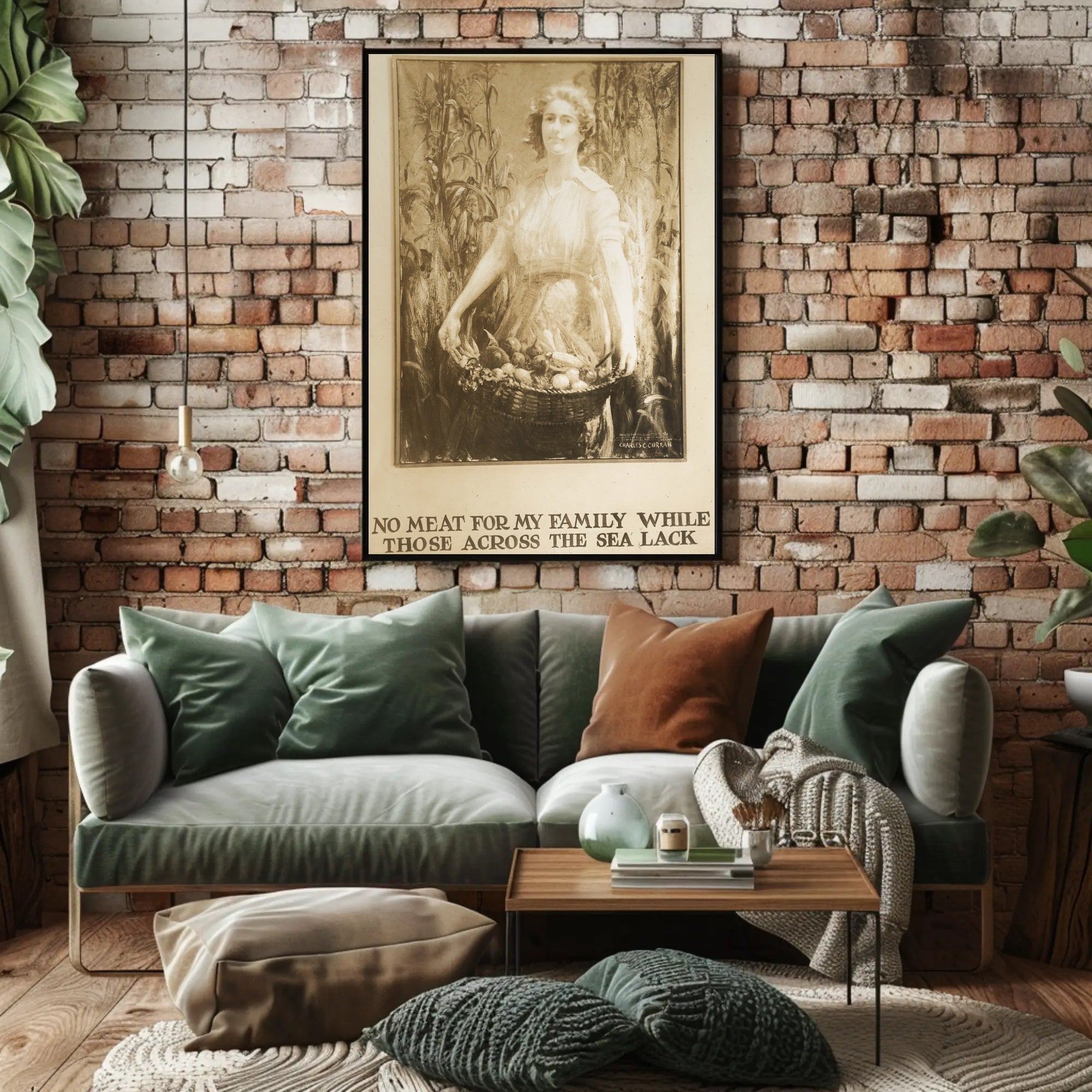 Patriotic Vintage Poster: Sacrifice for Wartime Solidarity PosterGoat