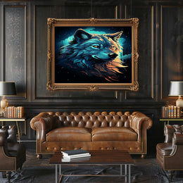 Majestic Wolf In The Night Poster