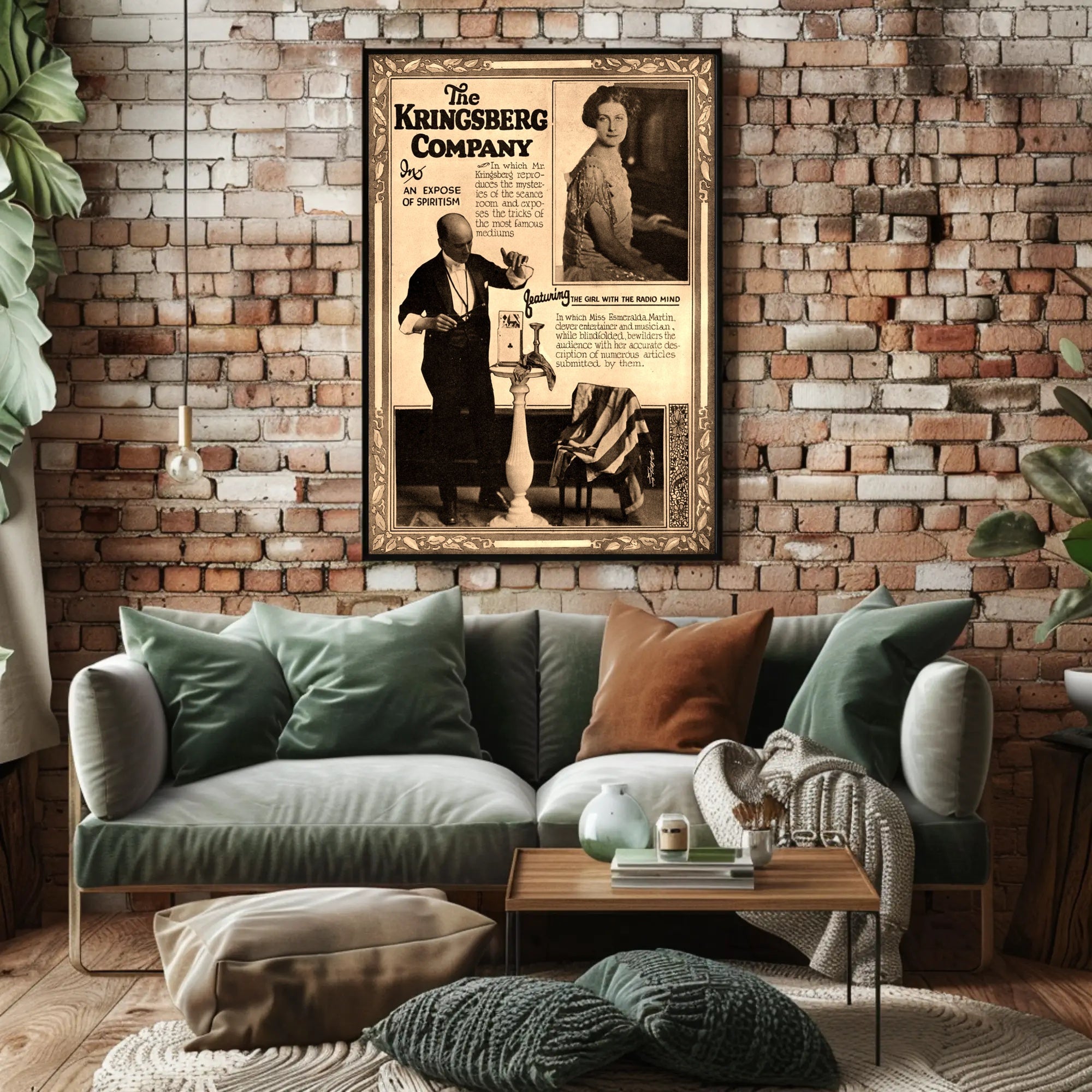 The Kringsberg Company Séance Exposé Vintage Cultural Poster