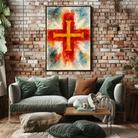 Vibrant Cross Poster