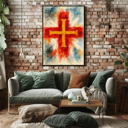 Vibrant Cross Poster