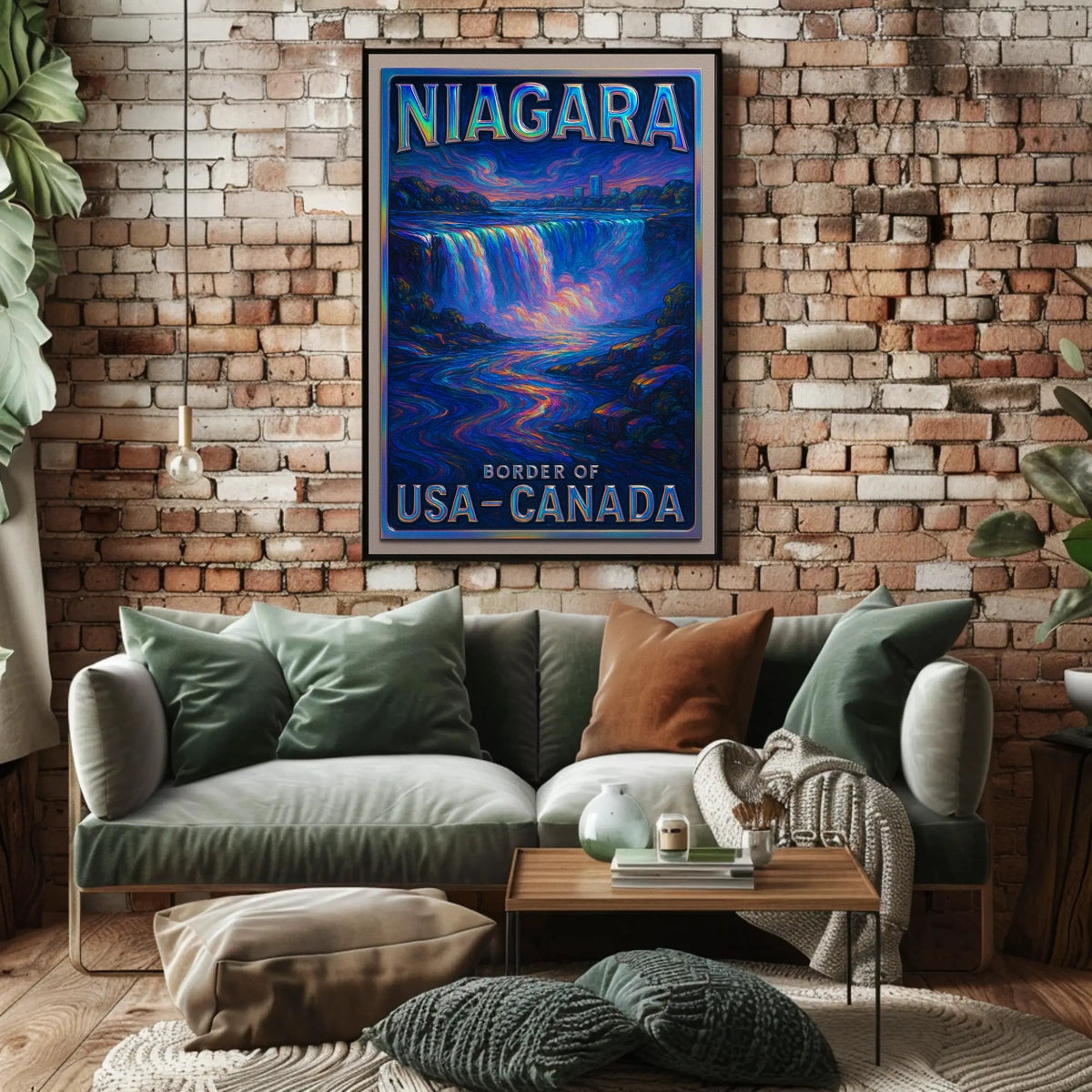 Niagara Falls Impressionistic Travel Poster