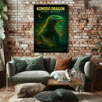 Komodo Dragon Primal Majesty Poster