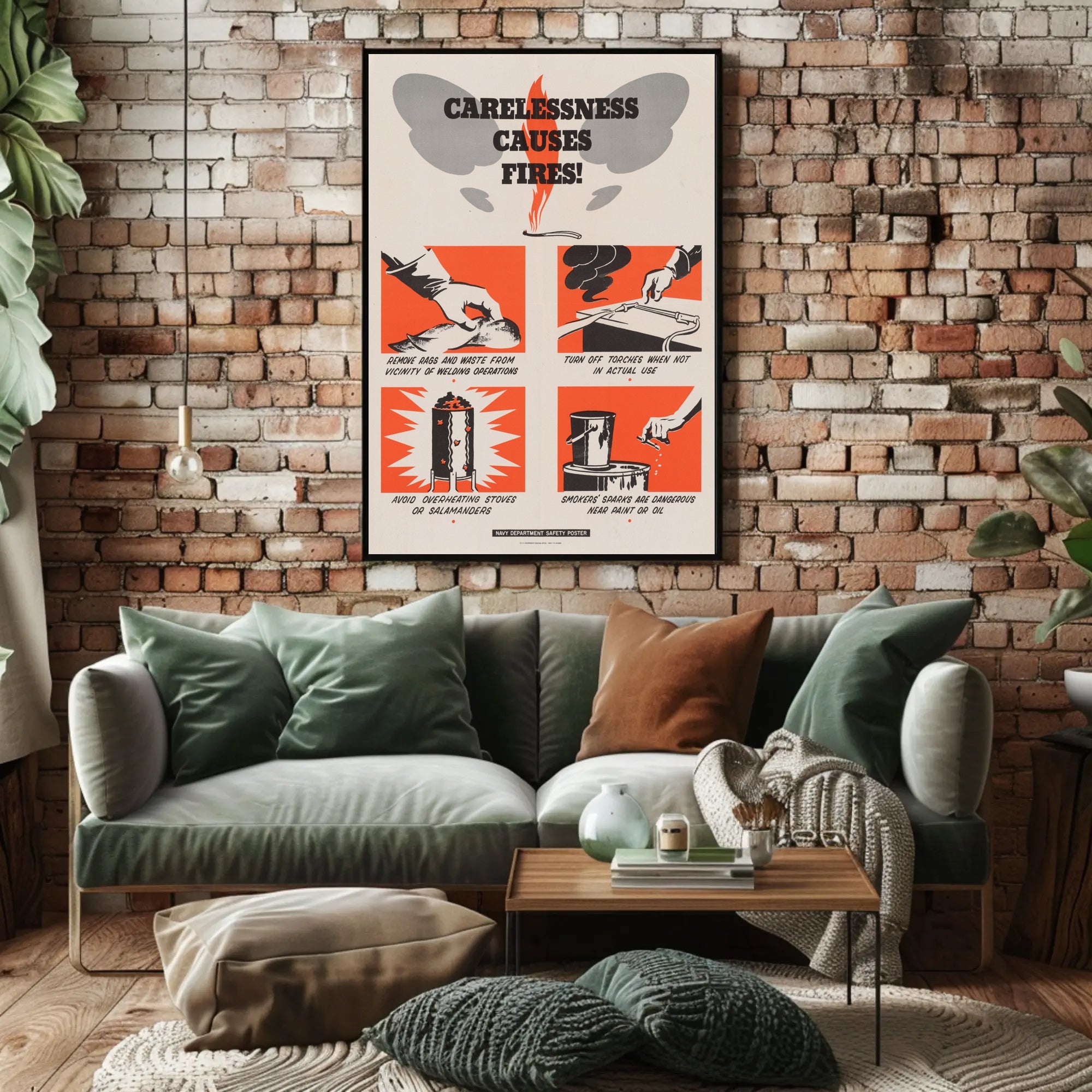 Fire Safety Warning Poster PosterGoat
