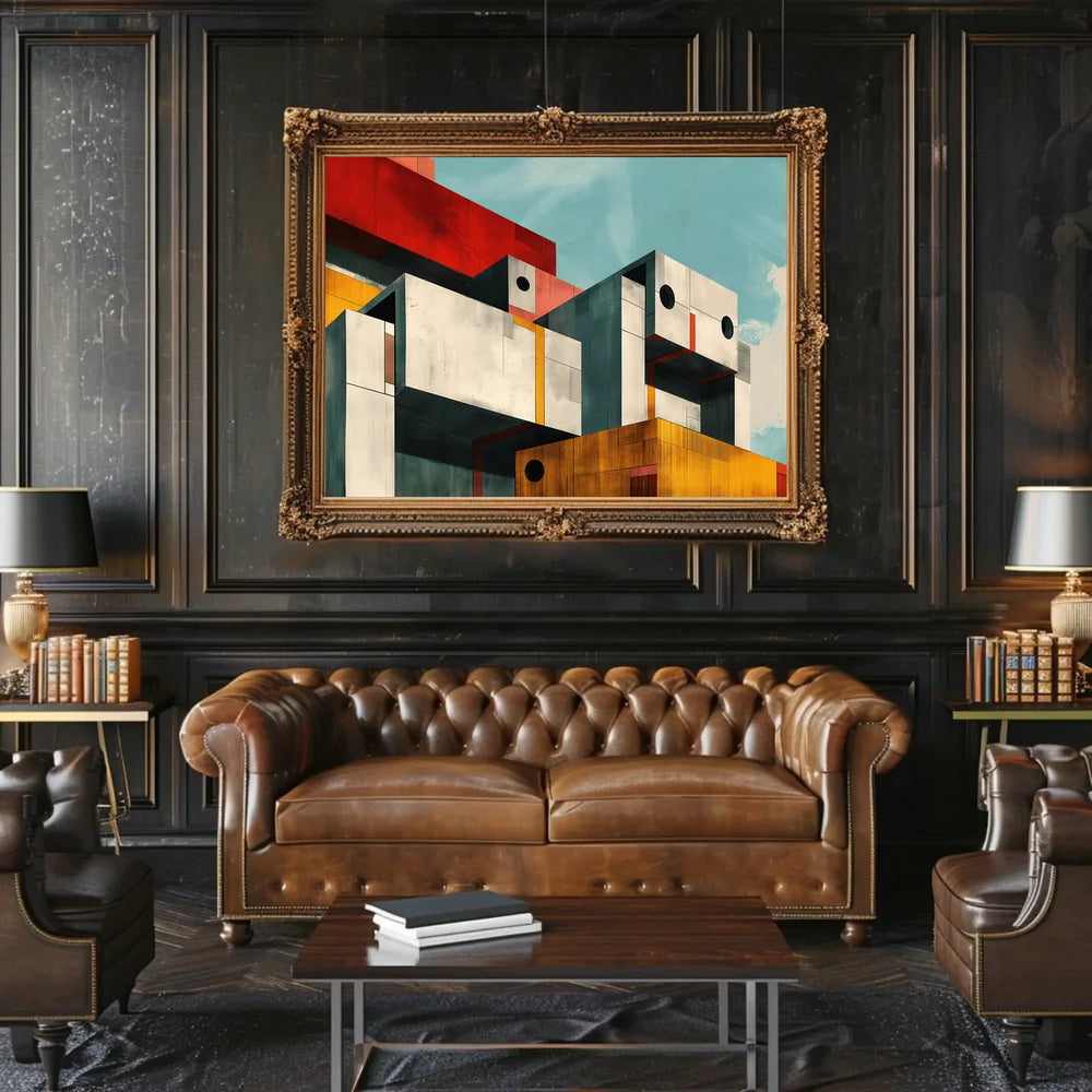 Modern Abstract Architectural Geometric Shapes Poster