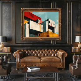 Modern Abstract Architectural Geometric Shapes Poster