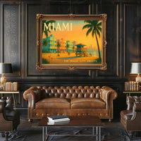 Miami Travel Poster Art Print The Magic City