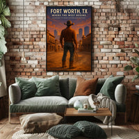 Fort Worth, Tx Where The West Begins Poster