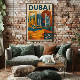 Dubai Mosaic Poster Modernity And Tradition Home Decor