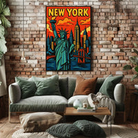 New York City Iconic Landmarks Poster