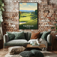 Valhalla Kentucky Scenic Golf Course Sports Poster