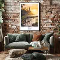 Bali Paradise at Sunset Travel Poster PosterGoat