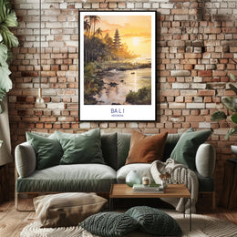 Bali Paradise at Sunset Travel Poster PosterGoat