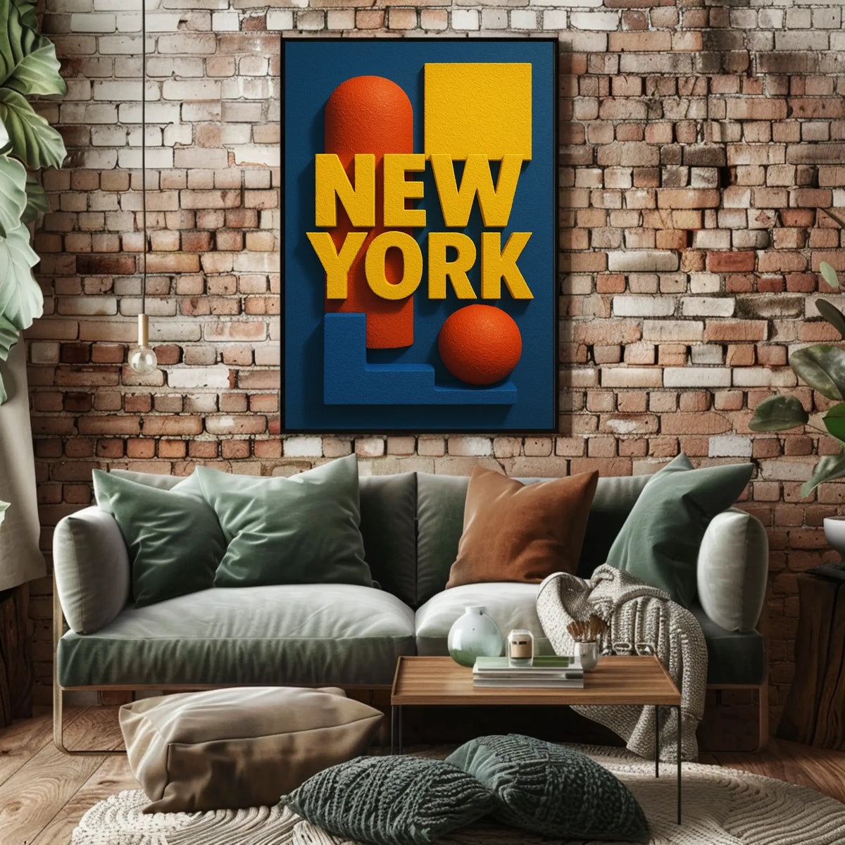 New York Abstract Design Poster Cityscape Wall Art Decor