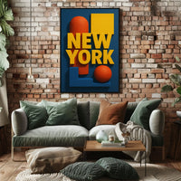 New York Abstract Design Poster Cityscape Wall Art Decor