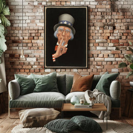 Uncle Sam "Shh" Art Print Political or Propaganda Poster