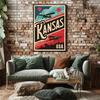 Vintage Kansas Travel Poster