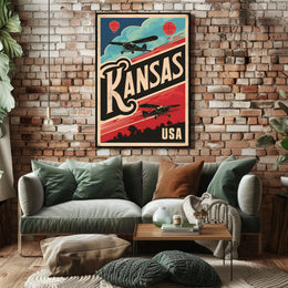 Vintage Kansas Travel Poster