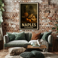 Tropical Essence Of Naples Poster Coastal Wall Art Decor