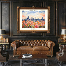 Flower Market in Tokyo: Urban or Cityscape Poster