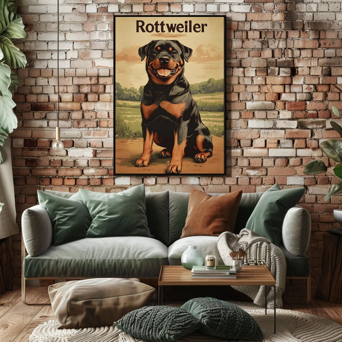Rottweiler Portrait Poster