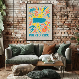 Vibrant Puerto Rico Poster For Home Decor Lovers Travel Art