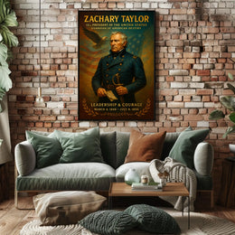 Zachary Taylor Vintage Patriotic Leadership Poster Print