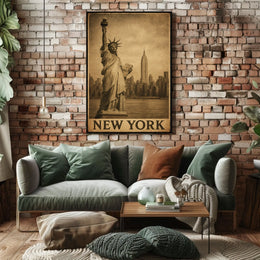 New York Iconic Landmarks Poster